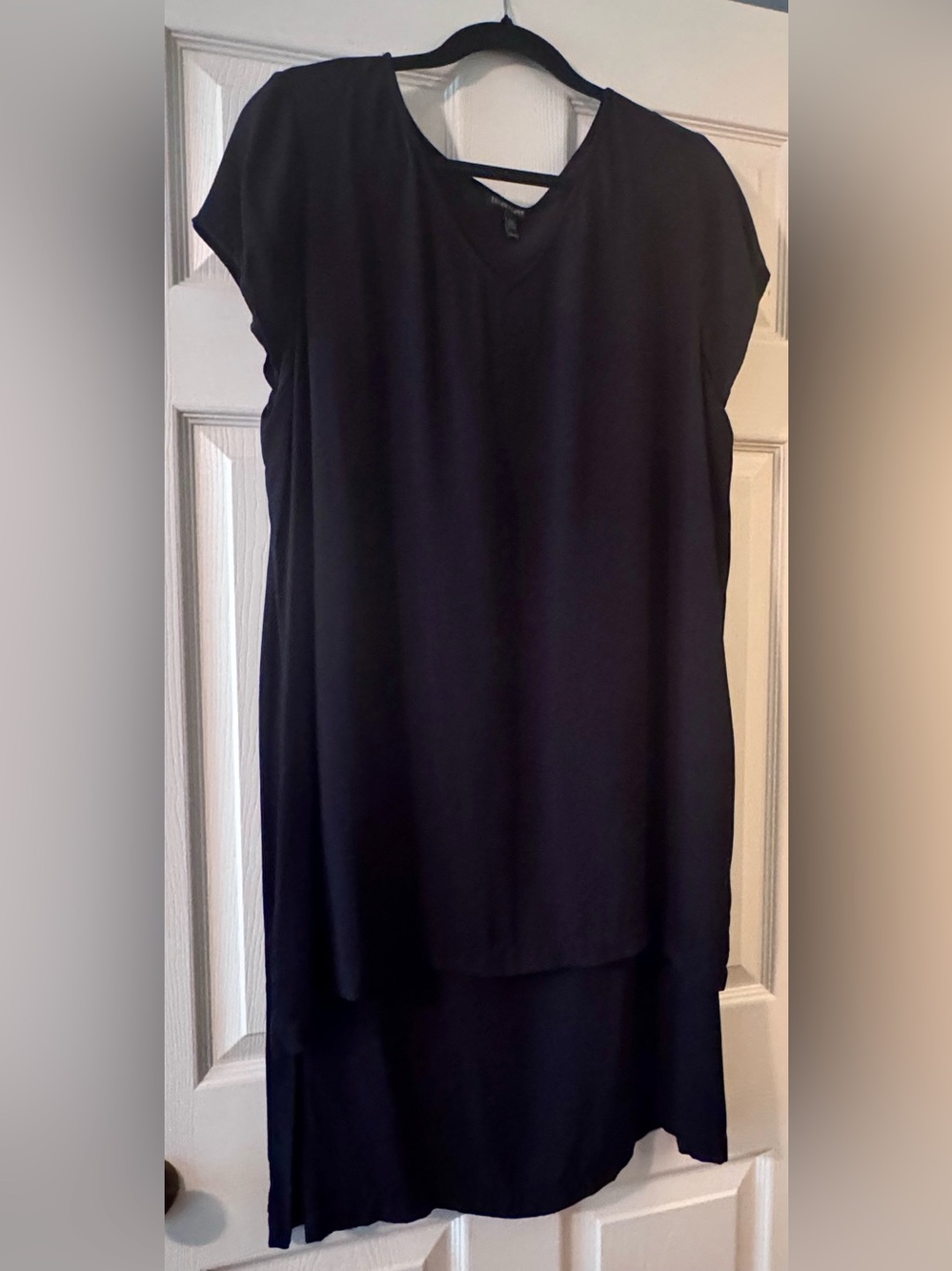 Eileen Fisher Black V-Neck Sleeveless Tunic